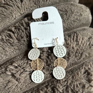 Maurices Gold and Silver Dangle Earrings